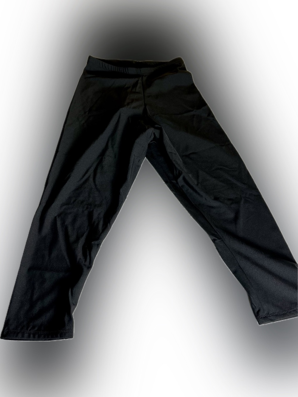 Ovation Gear Black Cropped Dance Leggings Performance Activewear Fits XS